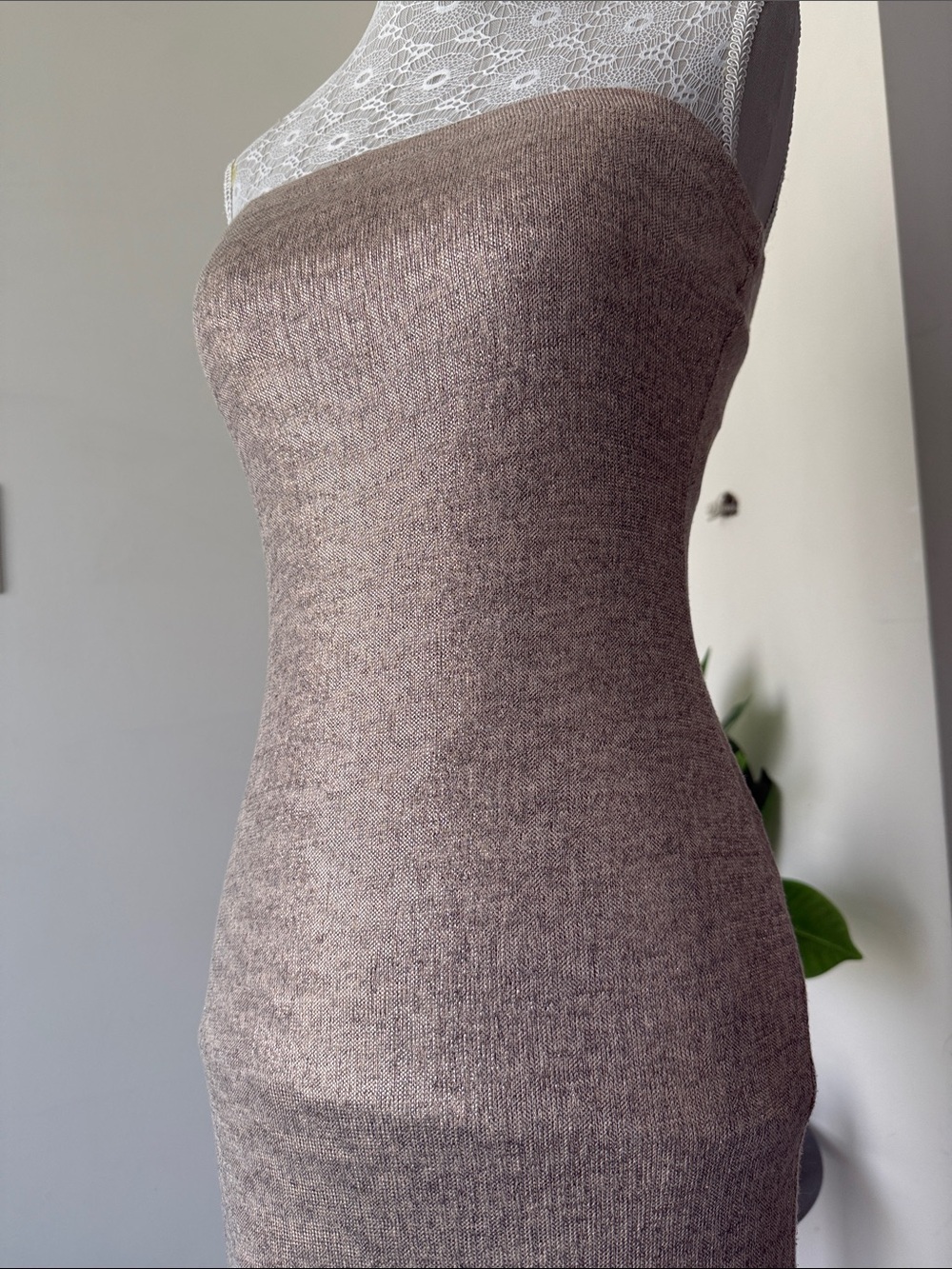 Shimmering Strapless Midi Dress - Picture 4 of 8